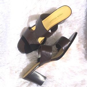 Colin Stuart Chocolate Brown Leather Sandals